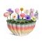 Ideas4Seasons Vase Bowl For Flowers In Ceramic Rainbow Design In Small Size - ID37300