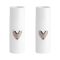 Rader Vases Mini Size Set of 2pcs In Porcelain With Silver Heart Decal - RA14277