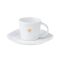 Rader Espresso Coffee Cup In White Porcelain With Gold Heart Decal - RA14341