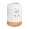 Rader Vase In Porcelain With Gold Twig Decoration With Wooden Base Medium Size - RA15170