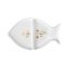 Rader Bowl In Porcelain Fish Shaped 2 Piece Coral Design - RA17553