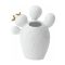 Rader Vase In Porcelain With Gold Decal Cactus Prickly Pear Design Size Mini - RA17568