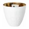 Rader Tea Light Holder In Porcelain With Gold Inner Night Chat Design - RA18273