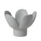 Rader Candle Holder In Porcelain Flower Design In Grey - RA51578