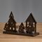 Philippi Tealight Pueblo Design With 4 Holders, 5 Trees & 2 Houses - PH119009
