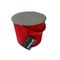 Hachiman Omnioutil Storage Bucket & Lid Red Body With Dark Grey Lid XSmall Size - HC239758ZZA