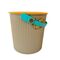 Hachiman Omnioutil Storage Bucket & Lid Beige Body, Mint Handle, Yellow Lid Medium Size - HC230618ZZA