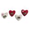 Set of 2 Noel and Joy Heart Decorations - EN101023