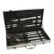 Leopold Vienna BBQ Barbecue Case Complete With 18 pieces In Stainless Steel With Silver Steel Case - BRLV01070